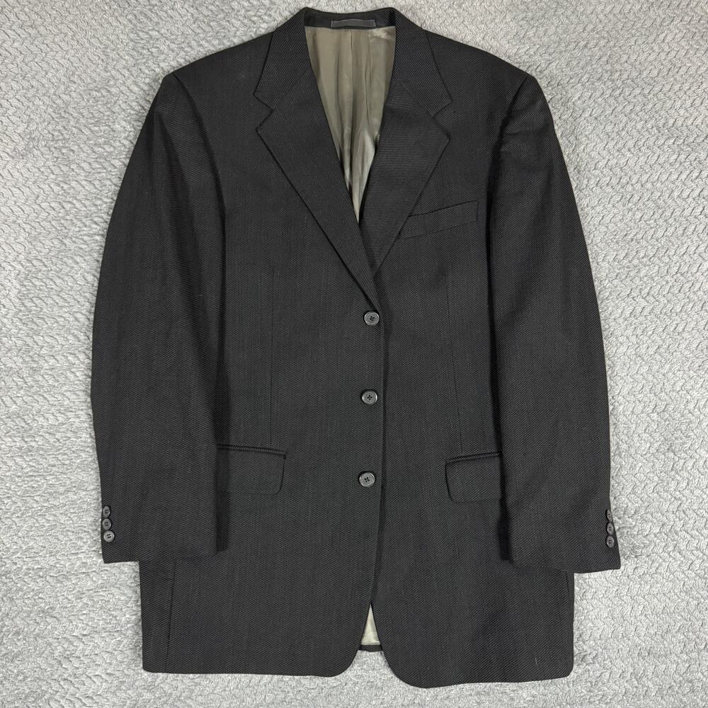 Monsieur by Givenchy Men's Blazer 42L 93% Wool Gray Classic 3-Button Jacket